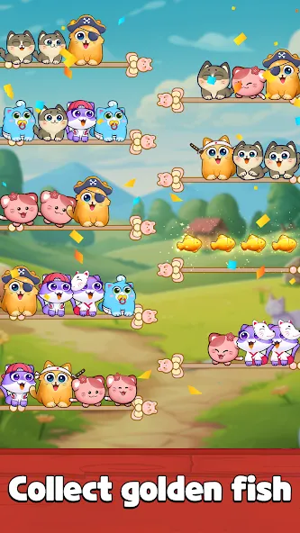 Скачать взломанную Cat Sort Puzzle: Cute Pet Game  [МОД Много денег] — стабильная версия apk на Андроид screen 3