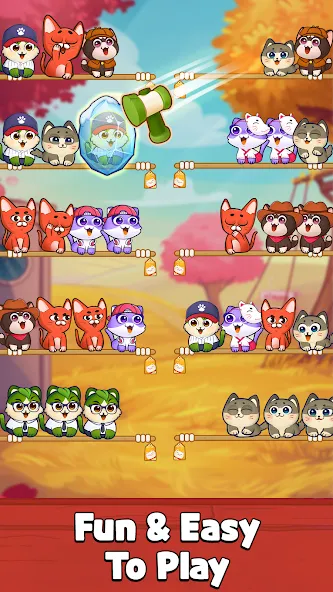 Скачать взломанную Cat Sort Puzzle: Cute Pet Game  [МОД Много денег] — стабильная версия apk на Андроид screen 4