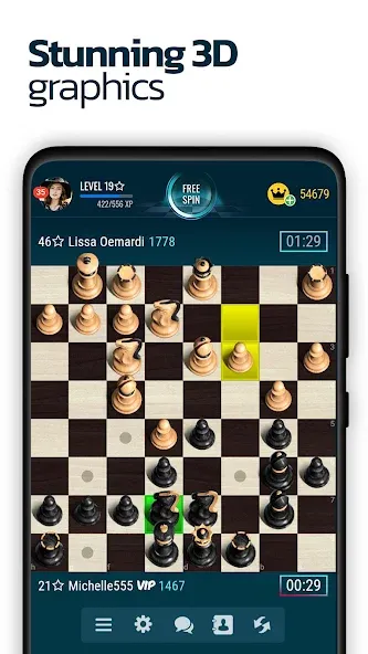 Взломанная Chess Online  [МОД Много денег] — стабильная версия apk на Андроид screen 1