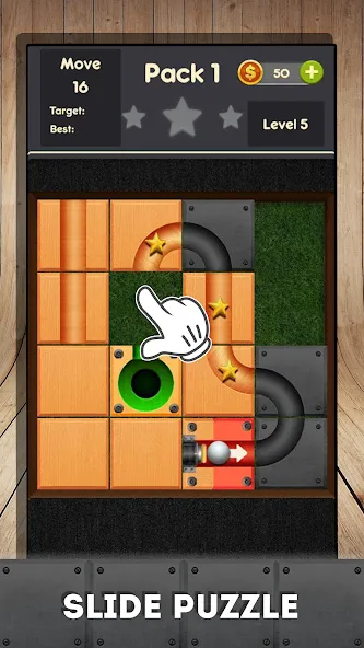 Скачать взломанную Rolling ball — slide puzzle  [МОД Mega Pack] — последняя версия apk на Андроид screen 2