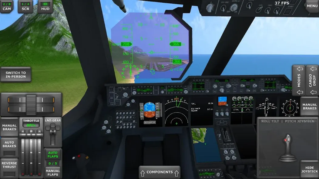 Взломанная Turboprop Flight Simulator (Турбовинтовой симулятор полета 3D)  [МОД Меню] — стабильная версия apk на Андроид screen 3