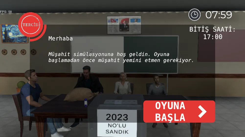 Взлом Seçim 2023 Müşahit oyunu  [МОД Unlocked] — полная версия apk на Андроид screen 2