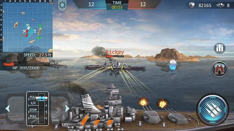 Скачать взломанную Warship Attack 3D  [МОД Menu] — стабильная версия apk на Андроид screen 1