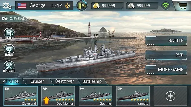 Скачать взломанную Warship Attack 3D  [МОД Menu] — стабильная версия apk на Андроид screen 5