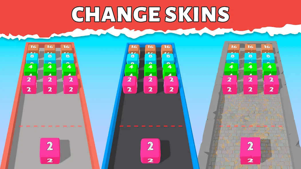 Скачать взлом Bounce Merge 2048 Join Numbers  [МОД Все открыто] — последняя версия apk на Андроид screen 1