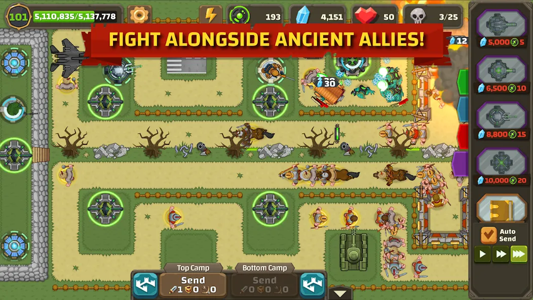 Скачать взлом Ancient Allies Tower Defense (Аншент Эллайес Тауэр Дефенс)  [МОД Бесконечные монеты] — последняя версия apk на Андроид screen 4