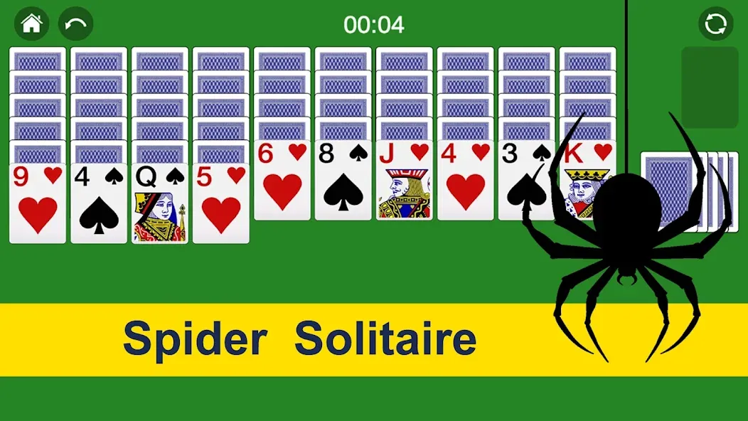 Скачать взломанную Spider Solitaire Card Game Fun  [МОД Много денег] — полная версия apk на Андроид screen 1