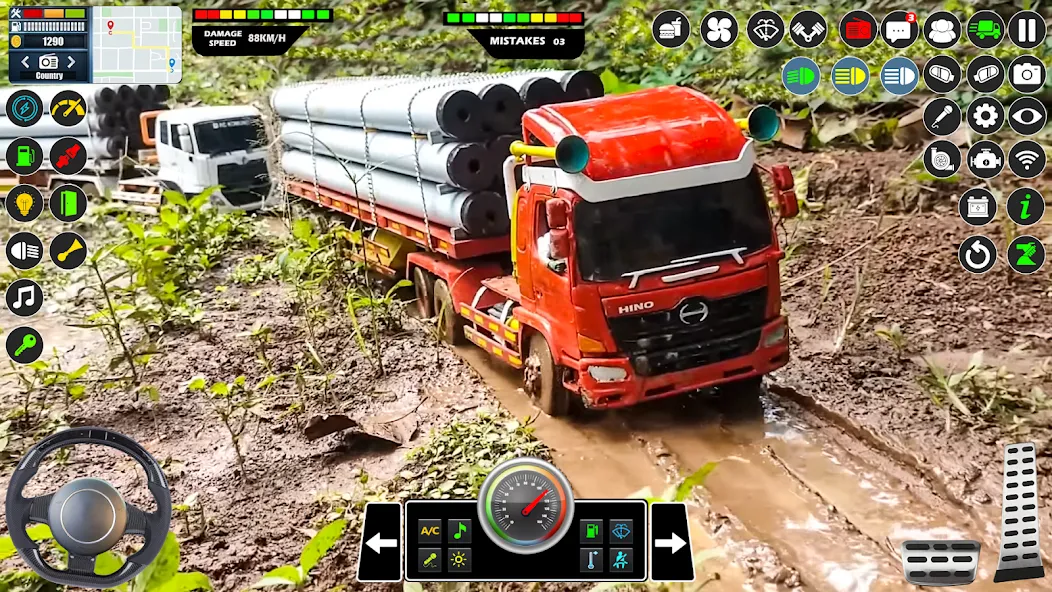 Скачать взломанную Mud Truck Runner Simulator 3D  [МОД Бесконечные монеты] — последняя версия apk на Андроид screen 2