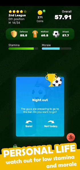 Скачать взлом Football Career Soccer Legend  [МОД Все открыто] — последняя версия apk на Андроид screen 3