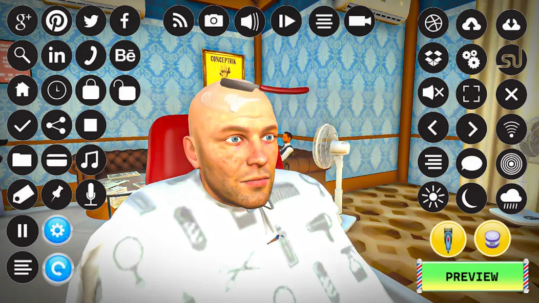 Скачать взлом Barber Shop Hair Cut Sim Games (Барбершоп игры на подстригание волос)  [МОД Unlimited Money] — стабильная версия apk на Андроид screen 1