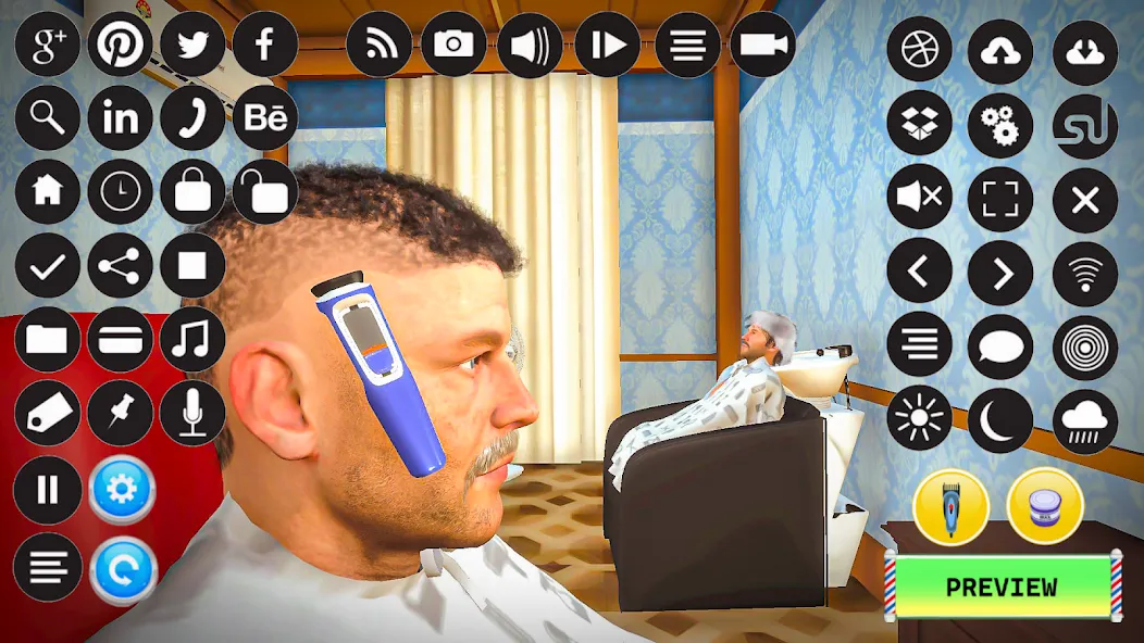 Скачать взлом Barber Shop Hair Cut Sim Games (Барбершоп игры на подстригание волос)  [МОД Unlimited Money] — стабильная версия apk на Андроид screen 2