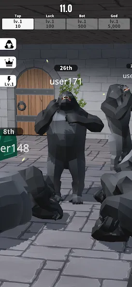 Взломанная Gorilla Clicker (Горилла кликер)  [МОД Меню] — полная версия apk на Андроид screen 1