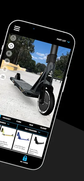 Скачать взломанную Scooter 3D custom builder (Скутер 3D настраиваемый конструктор)  [МОД Бесконечные монеты] — последняя версия apk на Андроид screen 2