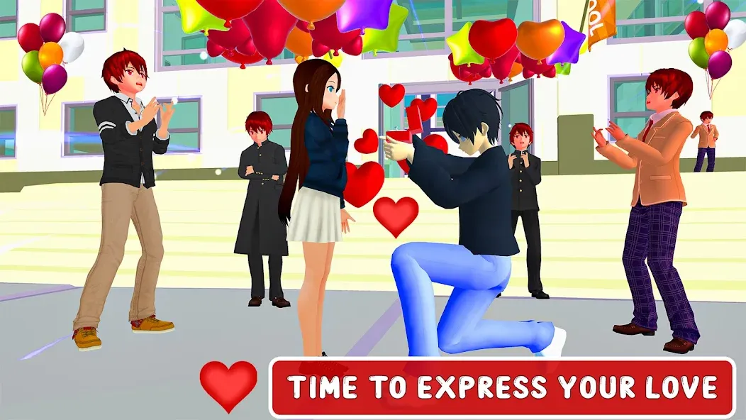 Взлом Anime High School Love Story  [МОД Меню] — стабильная версия apk на Андроид screen 5