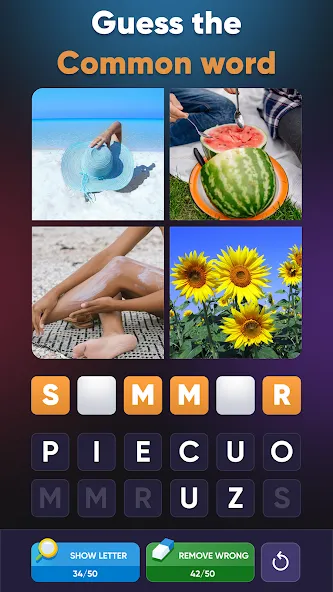 Взломанная 4 Pics 1 Word: Guessing Games  [МОД Много денег] — полная версия apk на Андроид screen 1