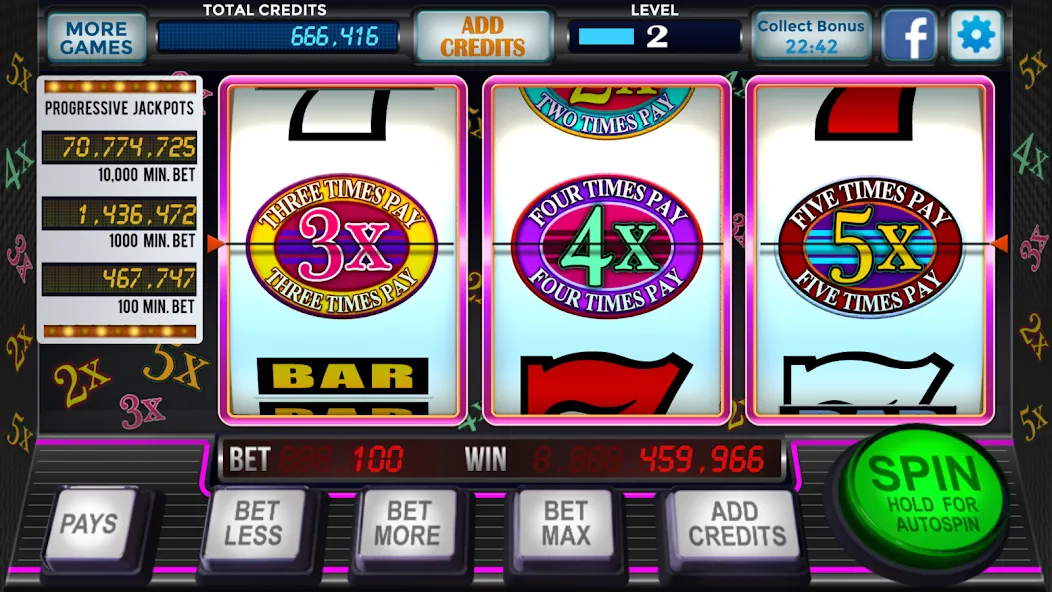 Скачать взлом 777 Slots Casino Classic Slots (Слоты Казино Классические Слоты)  [МОД Бесконечные монеты] — стабильная версия apk на Андроид screen 3