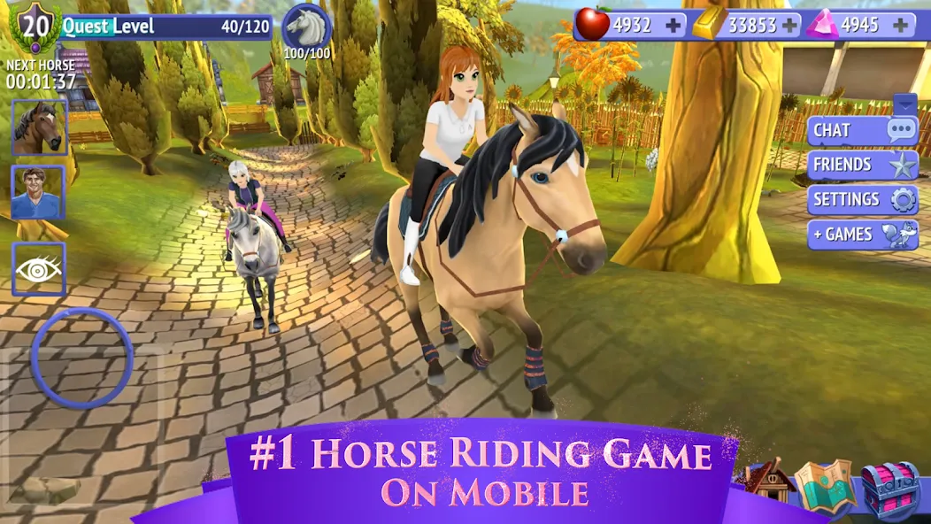 Скачать взлом Horse Riding Tales — Wild Pony (Хорс Райдинг Тейлс)  [МОД Menu] — последняя версия apk на Андроид screen 3