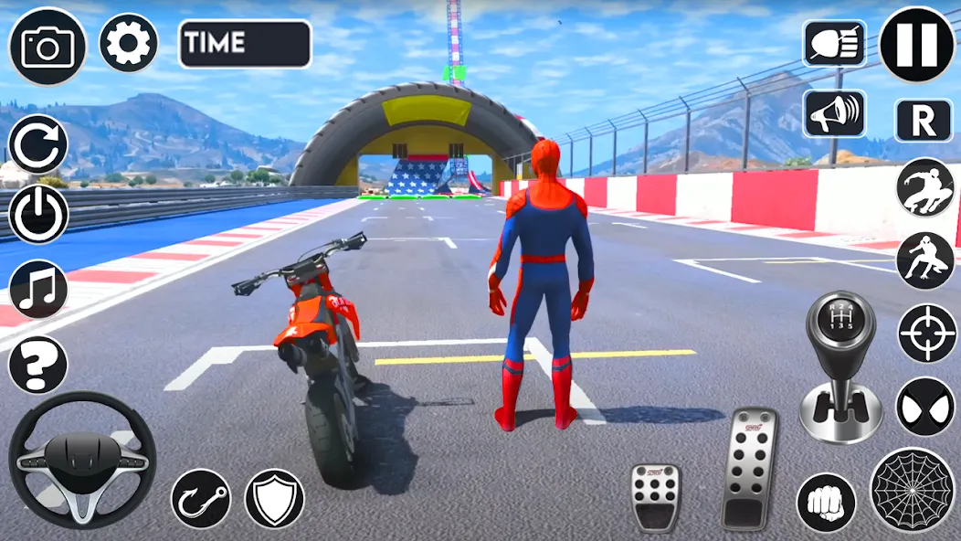 Взломанная Superhero Tricky Bike Stunt (упергерой Трики Байк Стант)  [МОД Бесконечные деньги] — полная версия apk на Андроид screen 1