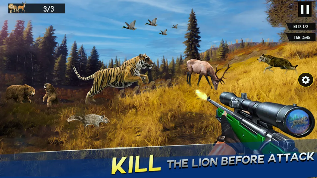 Взлом Sniper Animal Deer Hunter Game (Снайперские игры на животных)  [МОД Menu] — последняя версия apk на Андроид screen 3