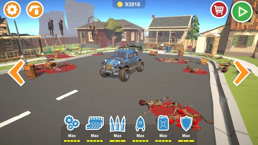 Скачать взломанную Zombie Cars Crush: Racing Die (Зомби Карс)  [МОД Много монет] — стабильная версия apk на Андроид screen 1