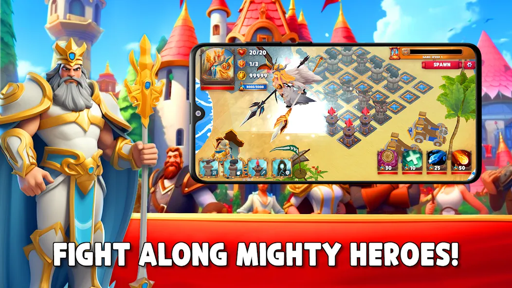 Скачать взлом Gaiarus: TD Battles & Heroes  [МОД Mega Pack] — последняя версия apk на Андроид screen 3