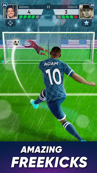 Скачать взлом SOCCER Kicks — Stars Strike 24 (ФУТБОЛ Киксы)  [МОД Бесконечные монеты] — полная версия apk на Андроид screen 2