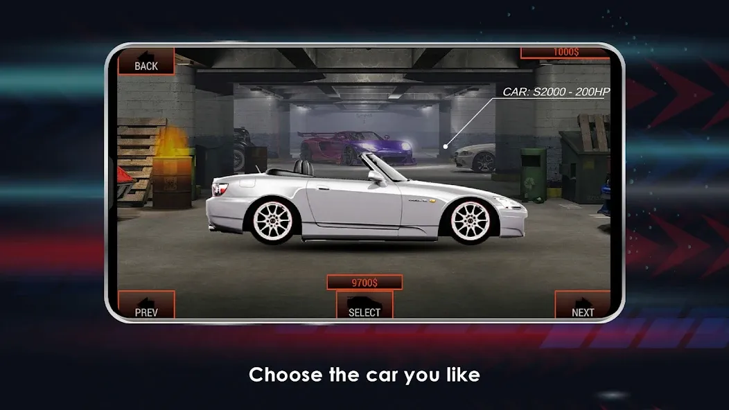 Скачать взломанную Japan Drag Racing (Драгрейсинг в Японии)  [МОД Mega Pack] — полная версия apk на Андроид screen 1