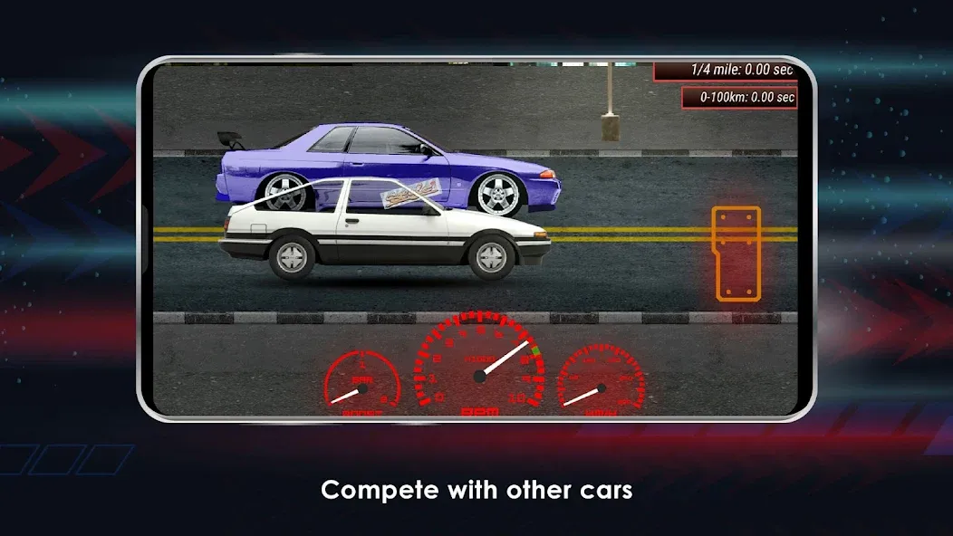 Скачать взломанную Japan Drag Racing (Драгрейсинг в Японии)  [МОД Mega Pack] — полная версия apk на Андроид screen 3