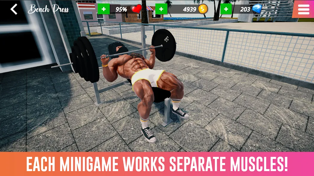 Взломанная Iron Muscle IV — GYM simulator (Айрон Масл АйВи)  [МОД Много монет] — стабильная версия apk на Андроид screen 3