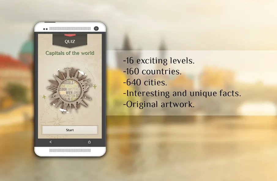 Скачать взлом Quiz-Capitals of the world  [МОД Mega Pack] — последняя версия apk на Андроид screen 1