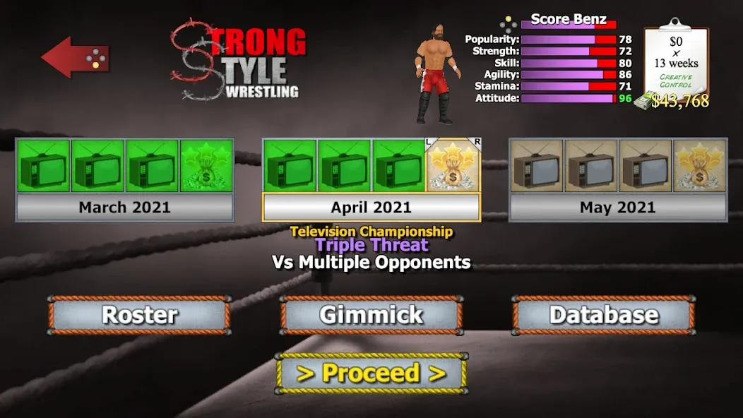 Взломанная Wrestling Empire (Рестлинг Импайр)  [МОД Много монет] — последняя версия apk на Андроид screen 3