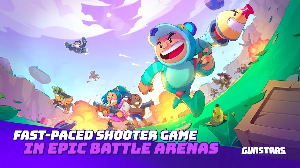 Взлом Gunstars — Battle Arena (Ганстарс)  [МОД Unlocked] — последняя версия apk на Андроид screen 1