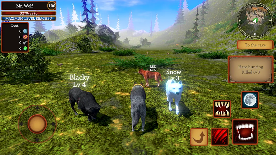 Скачать взломанную Wolf Simulator — Animal Games  [МОД Бесконечные деньги] — последняя версия apk на Андроид screen 5