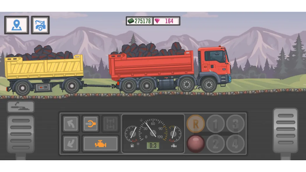 Скачать взлом Trucker and Trucks  [МОД Бесконечные деньги] — полная версия apk на Андроид screen 1