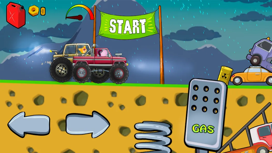 Скачать взломанную Kids Monster Truck Racing Game  [МОД Unlimited Money] — последняя версия apk на Андроид screen 1