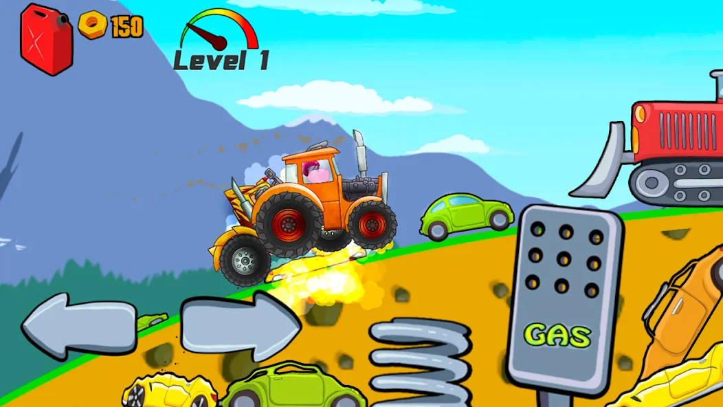 Скачать взломанную Kids Monster Truck Racing Game  [МОД Unlimited Money] — последняя версия apk на Андроид screen 3