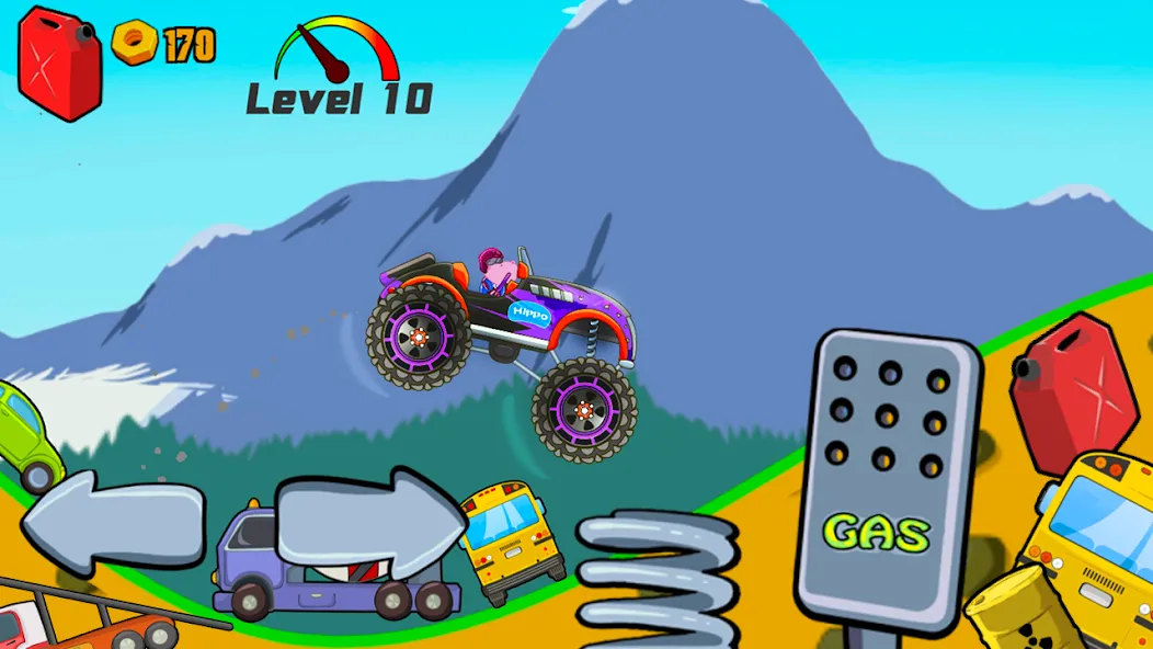 Скачать взломанную Kids Monster Truck Racing Game  [МОД Unlimited Money] — последняя версия apk на Андроид screen 4