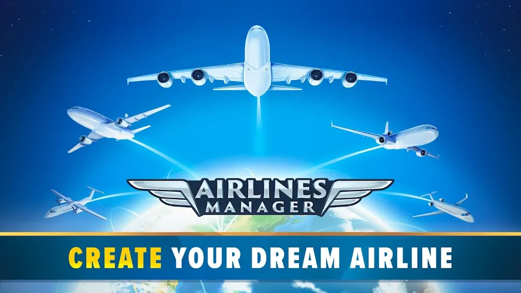 Скачать взломанную Airlines Manager: Plane Tycoon (Эйрлайнс Менеджер)  [МОД Unlocked] — полная версия apk на Андроид screen 1