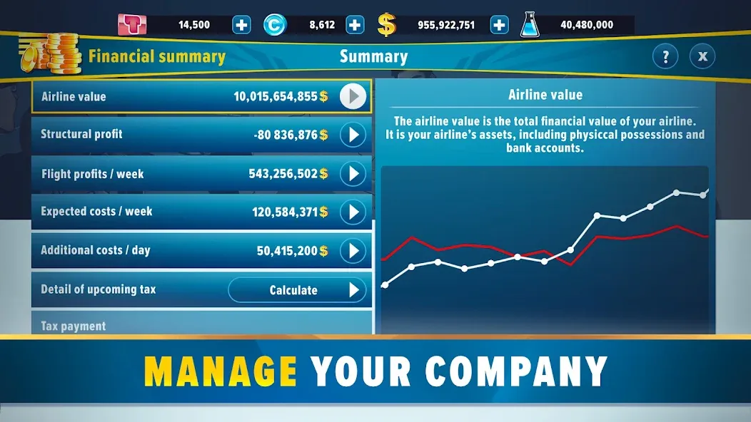 Скачать взломанную Airlines Manager: Plane Tycoon (Эйрлайнс Менеджер)  [МОД Unlocked] — полная версия apk на Андроид screen 5