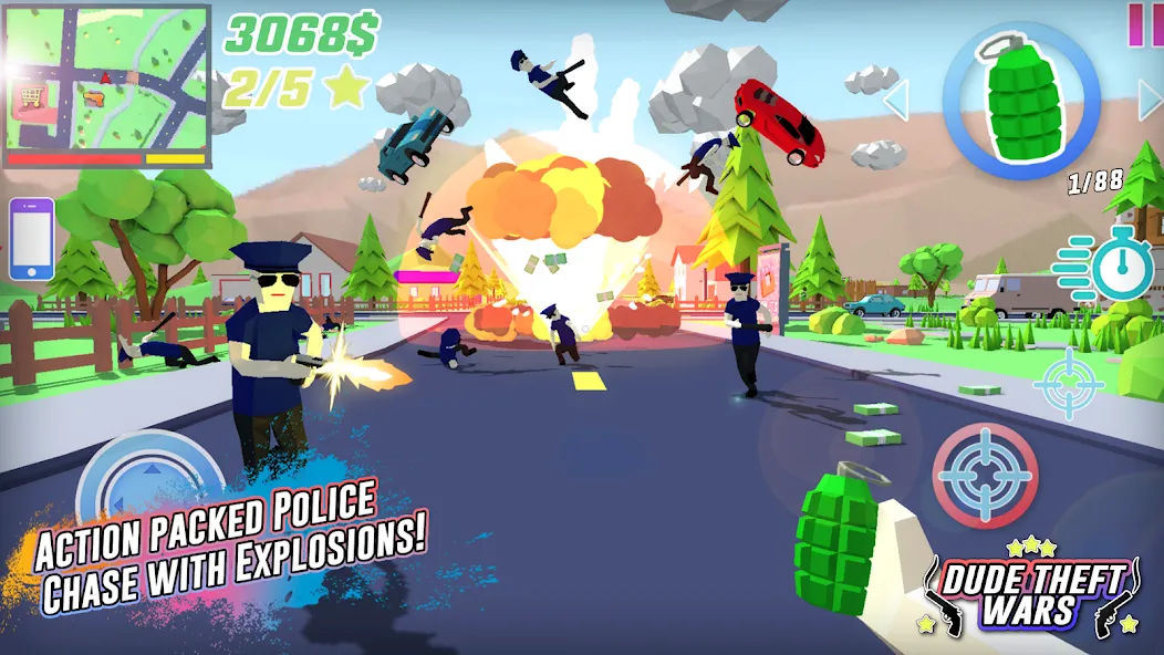 Взлом Dude Theft Wars Shooting Games (Дуд Тефт Варс)  [МОД Unlocked] — стабильная версия apk на Андроид screen 1