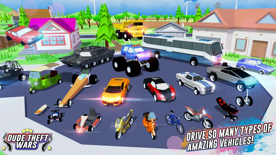 Взлом Dude Theft Wars Shooting Games (Дуд Тефт Варс)  [МОД Unlocked] — стабильная версия apk на Андроид screen 3