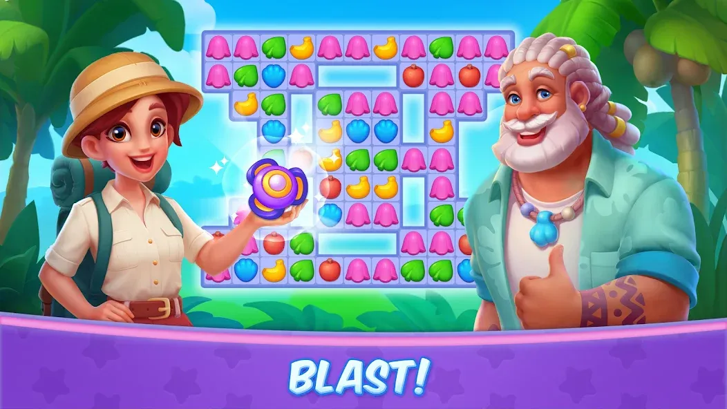 Взломанная Tropicmania: Match-3 adventure (Тропикмания)  [МОД Unlimited Money] — стабильная версия apk на Андроид screen 1