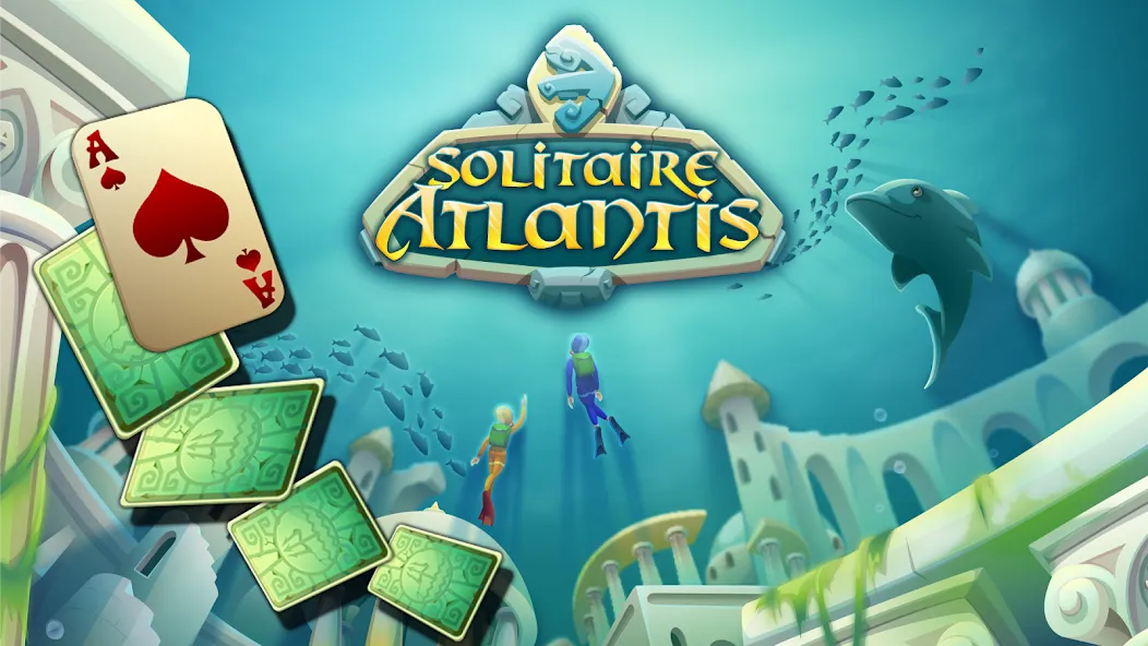 Взломанная Solitaire Atlantis (олитэр Атлантис)  [МОД Бесконечные монеты] — последняя версия apk на Андроид screen 1