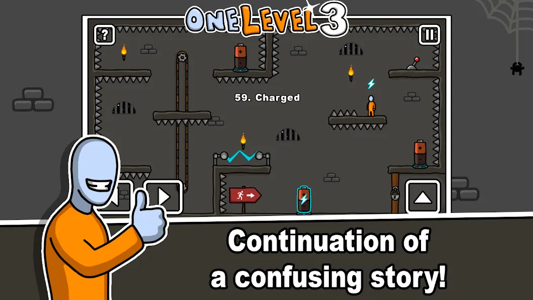 Скачать взломанную One Level 3 Stickman Jailbreak (Один Уровень 3)  [МОД Много монет] — полная версия apk на Андроид screen 1