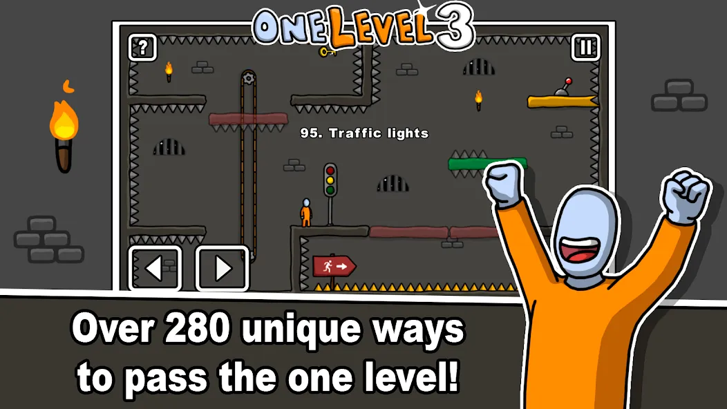 Скачать взломанную One Level 3 Stickman Jailbreak (Один Уровень 3)  [МОД Много монет] — полная версия apk на Андроид screen 2