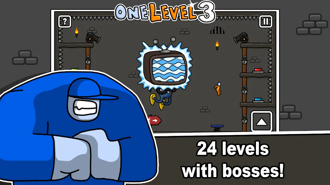 Скачать взломанную One Level 3 Stickman Jailbreak (Один Уровень 3)  [МОД Много монет] — полная версия apk на Андроид screen 3