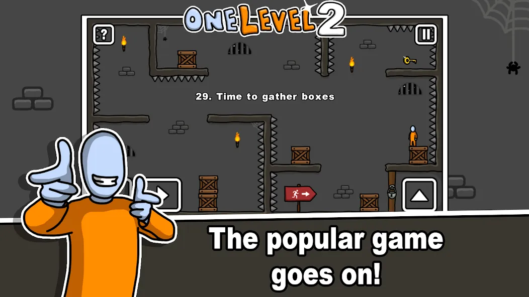 Скачать взломанную One Level 2 Stickman Jailbreak (Уан Левел 2)  [МОД Меню] — полная версия apk на Андроид screen 1