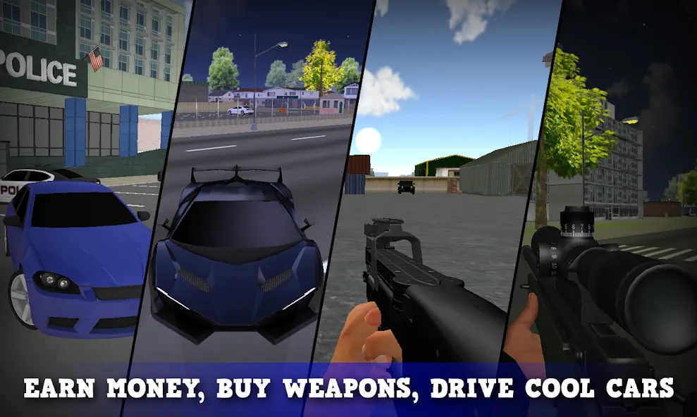 Скачать взлом Justice Rivals 3 Cops&Robbers  [МОД Menu] — последняя версия apk на Андроид screen 3