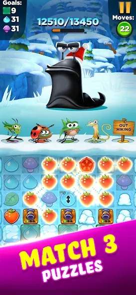 Взломанная Best Fiends — Match 3 Puzzles (Бест Фиендс)  [МОД Unlimited Money] — полная версия apk на Андроид screen 3