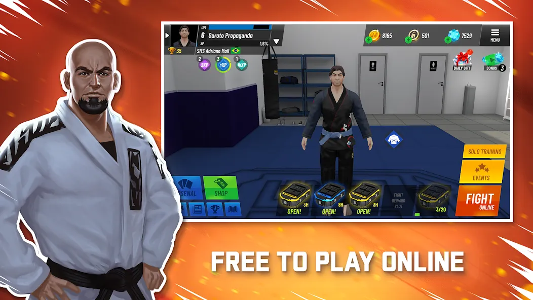 Скачать взломанную BeJJ: Jiu-Jitsu Game | Beta (Бедж)  [МОД Unlimited Money] — стабильная версия apk на Андроид screen 2